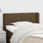 Preview: ARDEBO.de - Kopfteil mit Ohren Dunkelbraun 103x16x78/88 cm Stoff