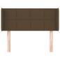 Preview: Kopfteil mit Ohren Dunkelbraun 103x16x78/88 cm Stoff