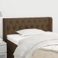 Preview: ARDEBO.de - Kopfteil mit Ohren Dunkelbraun 93x16x78/88 cm Stoff