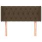 Preview: Kopfteil mit Ohren Dunkelbraun 93x16x78/88 cm Stoff