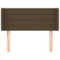 Preview: Kopfteil mit Ohren Dunkelbraun 103x16x78/88 cm Stoff