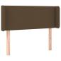 Preview: LED Kopfteil Dunkelbraun 103x16x78/88 cm Stoff