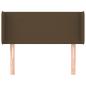 Preview: Kopfteil mit Ohren Dunkelbraun 93x16x78/88 cm Stoff