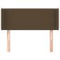 Preview: Kopfteil mit Ohren Dunkelbraun 83x16x78/88 cm Stoff