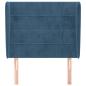 Preview: Kopfteil mit Ohren Dunkelblau 93x23x118/128 cm Samt