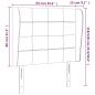 Preview: Kopfteil mit Ohren Dunkelblau 93x23x118/128 cm Samt