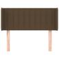 Preview: Kopfteil mit Ohren Dunkelbraun 83x16x78/88 cm Stoff
