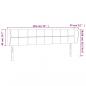 Preview: Kopfteil mit Ohren Dunkelbraun 183x23x78/88 cm Stoff