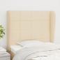Preview: ARDEBO.de - Kopfteil mit Ohren Creme 83x23x118/128 cm Stoff