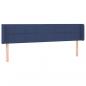 Preview: Kopfteil mit Ohren Blau 163x16x78/88 cm Stoff