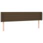 Preview: Kopfteil mit Ohren Dunkelbraun 163x16x78/88 cm Stoff