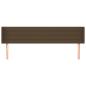 Preview: Kopfteil mit Ohren Dunkelbraun 163x16x78/88 cm Stoff