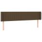 Preview: Kopfteil mit Ohren Dunkelbraun 183x16x78/88 cm Stoff