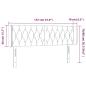Preview: Kopfteil mit Ohren Dunkelbraun 147x16x78/88 cm Stoff