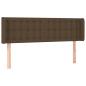 Preview: Kopfteil mit Ohren Dunkelbraun 147x16x78/88 cm Stoff