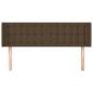 Preview: Kopfteil mit Ohren Dunkelbraun 147x16x78/88 cm Stoff