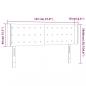 Preview: Kopfteil mit Ohren Dunkelbraun 147x16x78/88 cm Stoff
