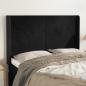 Preview: ARDEBO.de - Kopfteil mit Ohren Schwarz 147x16x118/128 cm Samt