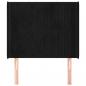 Preview: Kopfteil mit Ohren Schwarz 93x16x118/128 cm Samt