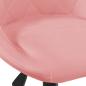 Preview: Esszimmerstuhl Drehbar Rosa Samt