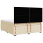 Preview: Boxspringbett mit Matratze Creme 180x200 cm Stoff