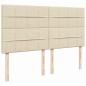 Preview: Boxspringbett mit Matratze Creme 180x200 cm Stoff