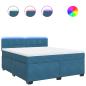 Preview: Boxspringbett mit Matratze Blau 180x200 cm Samt