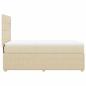 Preview: Boxspringbett mit Matratze Creme 90x190 cm Stoff