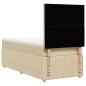 Preview: Boxspringbett mit Matratze Creme 90x190 cm Stoff
