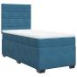 Preview: Boxspringbett mit Matratze Blau 90x200 cm Samt
