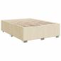 Preview: Boxspringbett mit Matratze Creme 160x200 cm Stoff