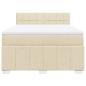 Preview: Boxspringbett mit Matratze Creme 160x200 cm Stoff