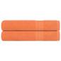 Preview: ARDEBO.de - Saunatücher 2 Stk. Orange 80x200 cm 360 g/m² 100% Baumwolle