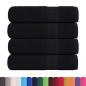 Preview: Handtücher 4 Stk. Schwarz 50x100 cm 360 g/m² 100% Baumwolle