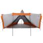 Preview: Tipi-Familienzelt 6 Personen Grau und Orange Wasserdicht