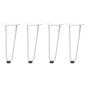 Preview: Haarnadelbeine 4 Stk. Weiß 30 cm Massivstahl