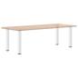 Preview: Couchtischbeine 4 Stk. Weiß 72-74 cm Stahl