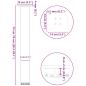 Preview: Couchtischbeine 4 Stk. Weiß 72-74 cm Stahl