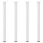 Preview: Couchtischbeine 4 Stk. Weiß 72-74 cm Stahl