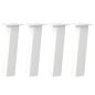 Preview: Couchtischbeine 4 Stk. Weiß 30 cm Stahl