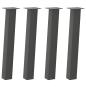 Preview: Couchtischbeine 4 Stk. Anthrazit 72 cm Stahl