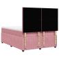 Preview: Boxspringbett mit Matratze Rosa 140x200 cm Samt