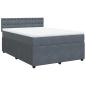 Preview: Boxspringbett mit Matratze Dunkelgrau 140x190 cm Samt