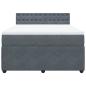 Preview: Boxspringbett mit Matratze Dunkelgrau 140x190 cm Samt