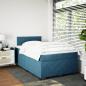 Preview: Boxspringbett mit Matratze Dunkelblau 120x200 cm Samt