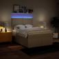 Preview: Boxspringbett mit Matratze Creme 160x200 cm Stoff