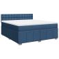 Preview: Boxspringbett mit Matratze Blau 180x200 cm Stoff
