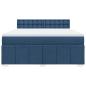 Preview: Boxspringbett mit Matratze Blau 180x200 cm Stoff