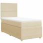 Preview: Boxspringbett mit Matratze Creme 80x200 cm Stoff