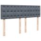 Preview: Boxspringbett mit Matratze Dunkelgrau 140x190 cm Samt
